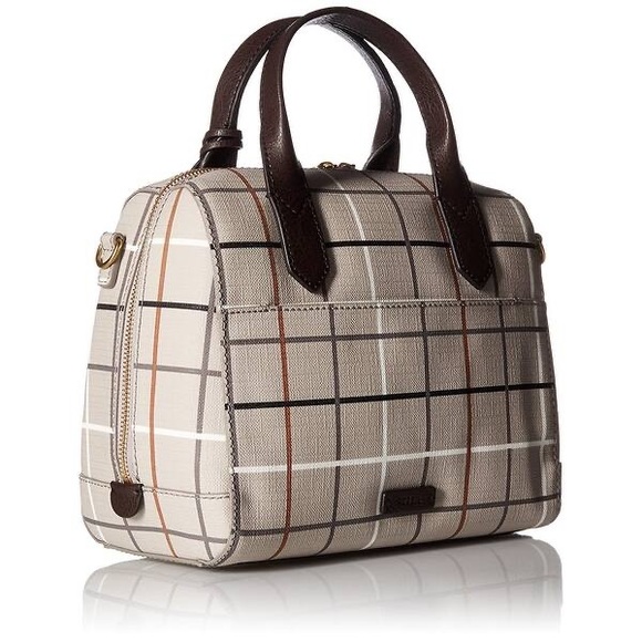 Fossil Handbags - Fossil Fiona Plaid Satchel with Crossbody Strap